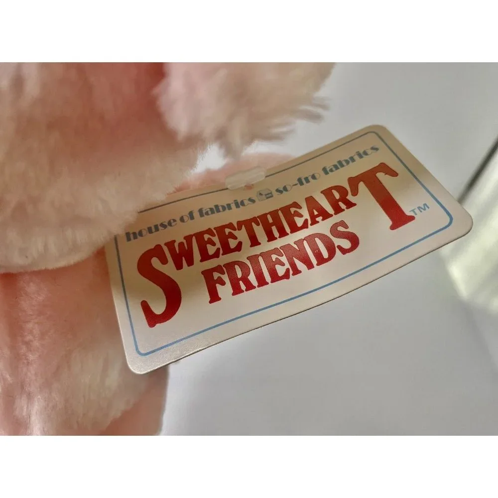 Commonwealth Pink Pig 8” Plush Party Hat 1990s Stuffed Animal Sweetheart Friends